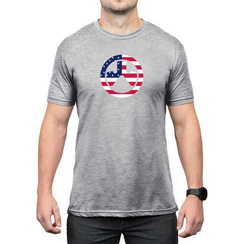 Magpul Mag1281030s Independence Icon T-shirt Athletic Gray Heather Short Sleeve Small