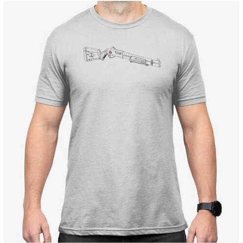 Magpul Mag1278-041-s T-shirt Sga Blueprint Stone Gray Heather Cotton/polyester Short Sleeve Small