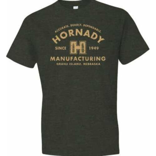 Hornady Gear 31791 T-shirt Double Rocker Olive Heather Short Sleeve Small