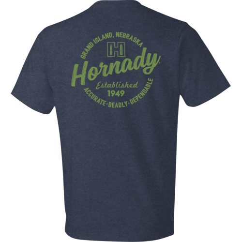 Horizon Design 30991 Hornady T-shirt Logo Stamp Indigo Small