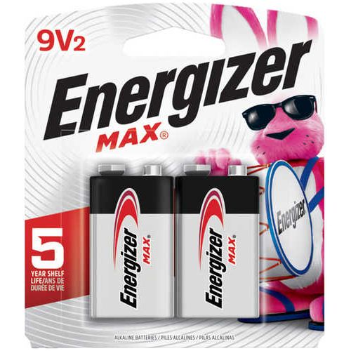 Rayovac 522BP2 Energizer Max 9V Batteries Black & Silver