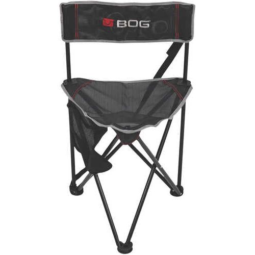 Bog-pod 1117130 Triple Play Chair, 3 Legs, Black, Steel Frame, Exterior Pocket