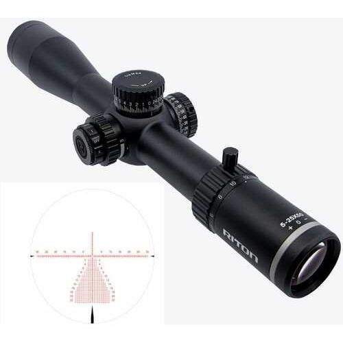 Riton Optics 5C525LFI23 5 Conquer Black 5-25X56mm 34mm Tube Illuminated PSR Reticle