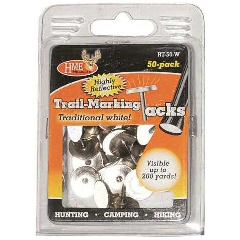 Hme Reflective Trail Tacks 50pk Wht